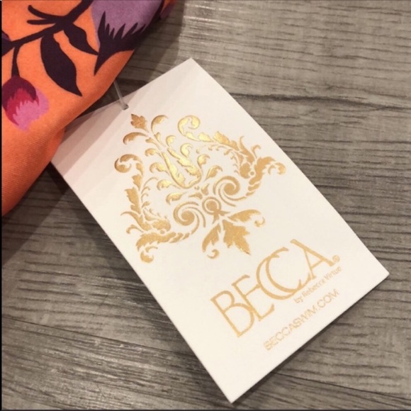 NWT Becca by Rebecca Virtue In Full Bloom Arabella 1 Piece Swimsuit NWT - Size M - Picture 7 of 9